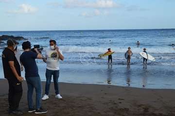Grabación del reportaje del programa Buenas Tardes Canarias/TA.